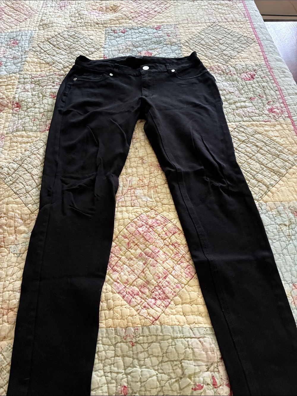 Black Slim Stretch Pants